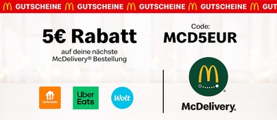 Spare 5 € bei McDelivery®